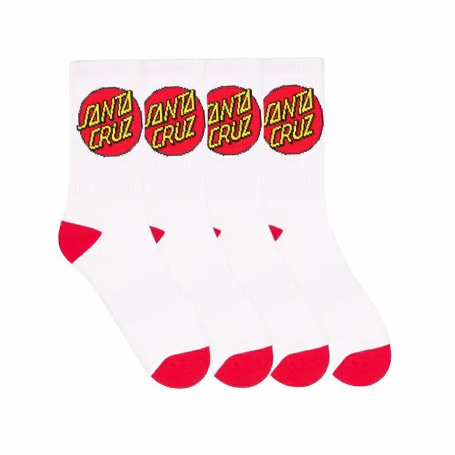 Santa Cruz Skateboards Classic Dot Sock 4pk 2-8 White. Santa Cruz Skateboards Socks, Underwear, Pyjamas in Boys Socks, Underwear, Pyjamas & Boys Footwear. Code: SB123-SO01