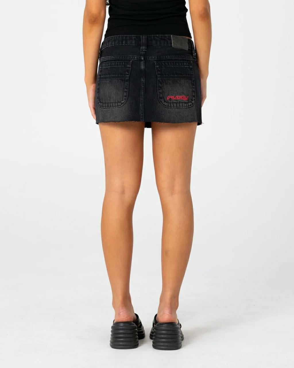 Rusty Flip Mommy Raw Low Rise M Blasted Black / Red. Rusty Skirts in Womens Skirts & Womens Skirts, Dresses & Jumpsuits. Code: SKL0690