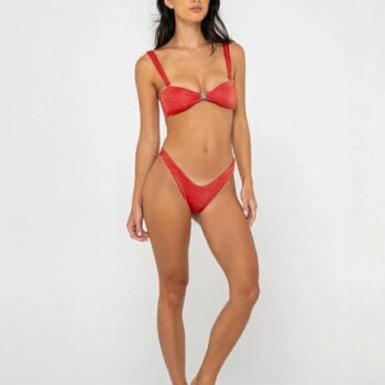 Rusty Shimmy Bralette Bikini To Red. Rusty Swimwear - Separates in Womens Swimwear - Separates & Womens Swimwear. Code: SWL1762