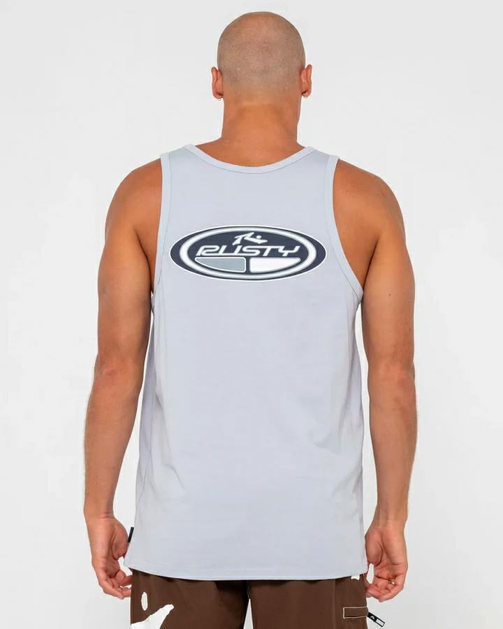 Rusty Faden Tank Smoke Blue. Rusty Singlets & Tanks in Mens Singlets & Tanks & Mens T-shirts & Singlets. Code: TSM0539