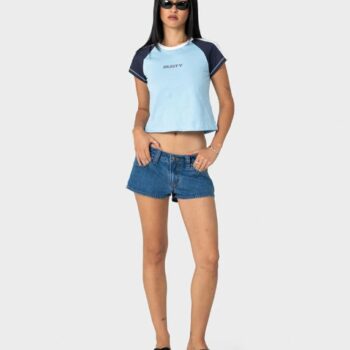 Rusty Bradley Mini Cap Sleeve T Retro Blue. Rusty Tees in Womens Tees & Womens T-shirts & Singlets. Code: TTL1428