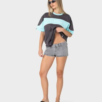 Rusty Kinetic Oversize Tee Carbon / Aqua. Rusty Tees in Womens Tees & Womens T-shirts & Singlets. Code: TTL1479