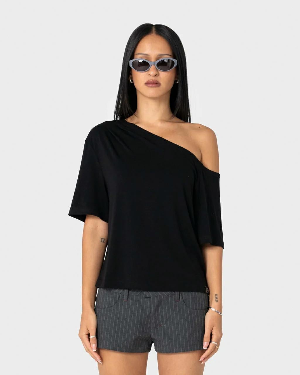 Rusty Sally Slouch Off Shoulder Black. Rusty Tees in Womens Tees & Womens T-shirts & Singlets. Code: TTL1491