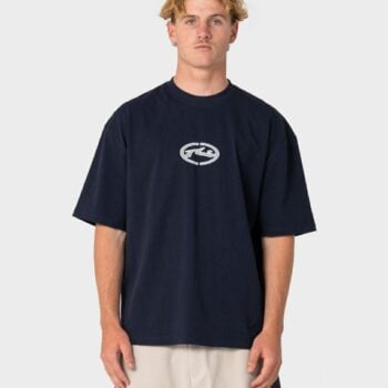 Rusty Turbo Short Sleeve Tee Navy Blue. Rusty Tees in Mens Tees & Mens T-shirts & Singlets. Code: TTM3043