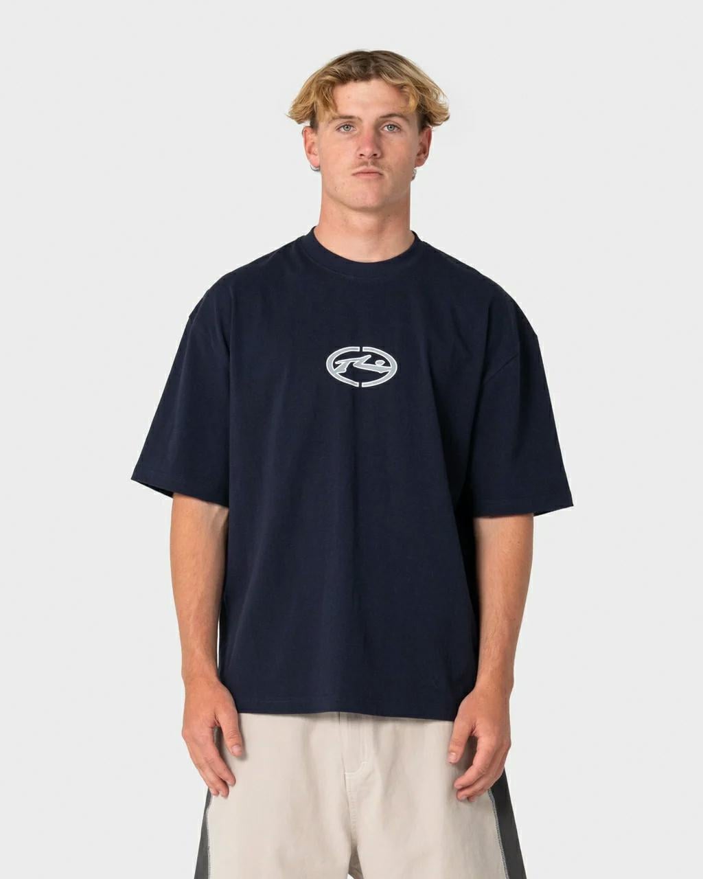 Rusty Turbo Short Sleeve Tee Navy Blue. Rusty Tees in Mens Tees & Mens T-shirts & Singlets. Code: TTM3043