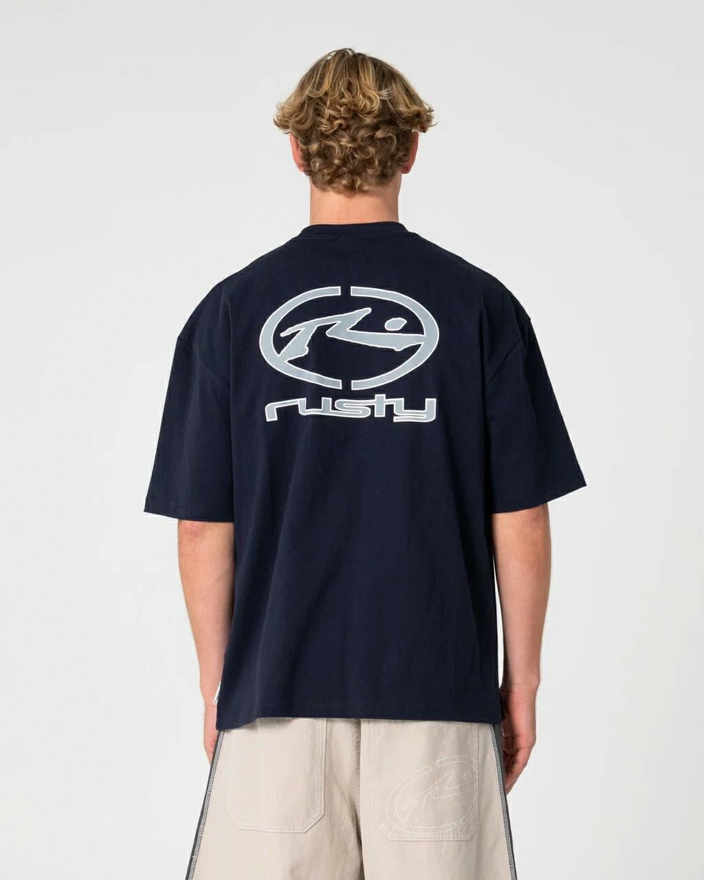 Rusty Turbo Short Sleeve Tee Navy Blue. Rusty Tees in Mens Tees & Mens T-shirts & Singlets. Code: TTM3043