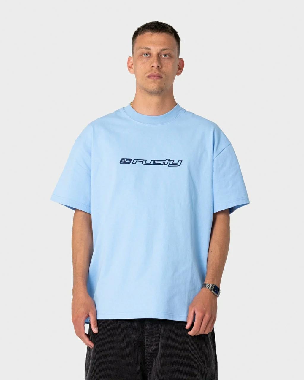 Rusty Fragment Short Sleeve Tee Sky Blue. Rusty Tees in Mens Tees & Mens T-shirts & Singlets. Code: TTM3108