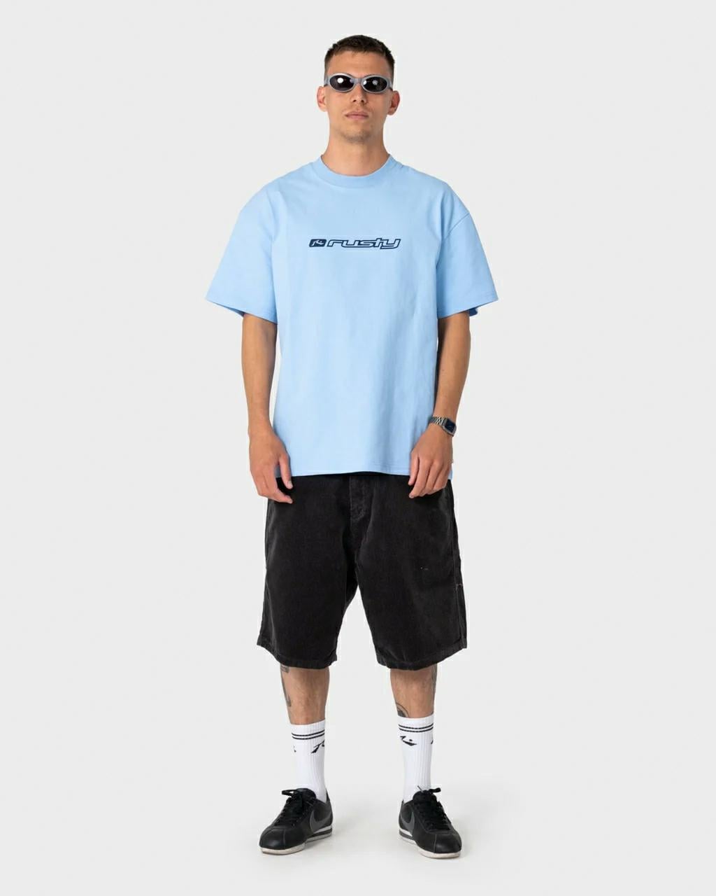 Rusty Fragment Short Sleeve Tee Sky Blue. Rusty Tees in Mens Tees & Mens T-shirts & Singlets. Code: TTM3108