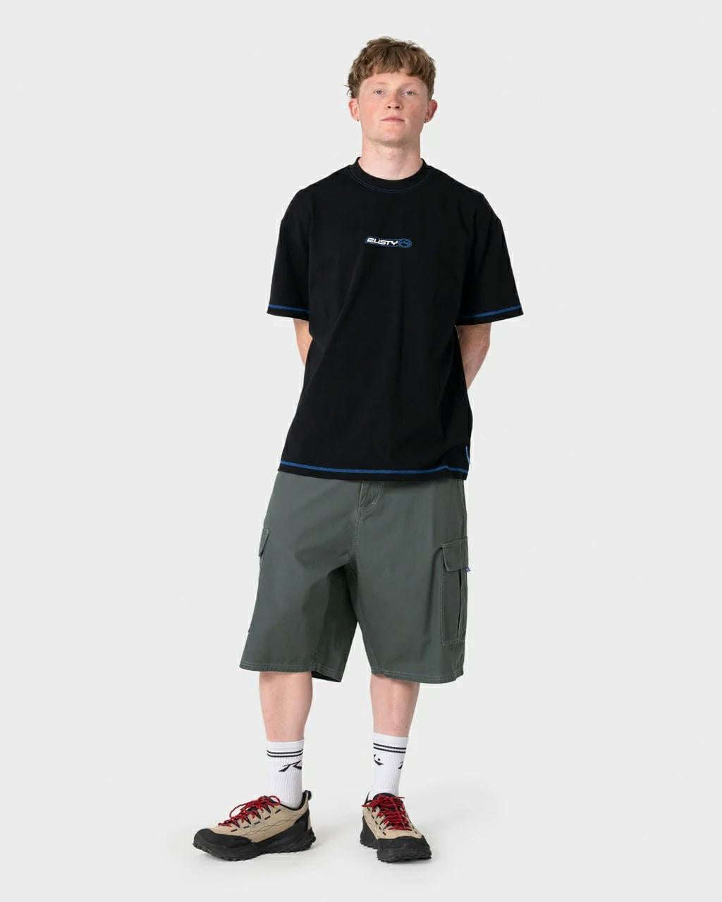 Rusty Bus Down Short Sleeve Tee Black. Rusty Tees in Mens Tees & Mens T-shirts & Singlets. Code: TTM3110