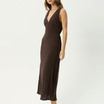 Afends Focus Seersucker Maxi Dre Coffee. Afends Dresses in Womens Dresses & Womens Skirts, Dresses & Jumpsuits. Code: W241809