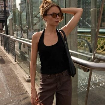 Afends Basis Rib Halter Black. Afends Fashion Tops in Womens Fashion Tops & Womens Tops. Code: W250098