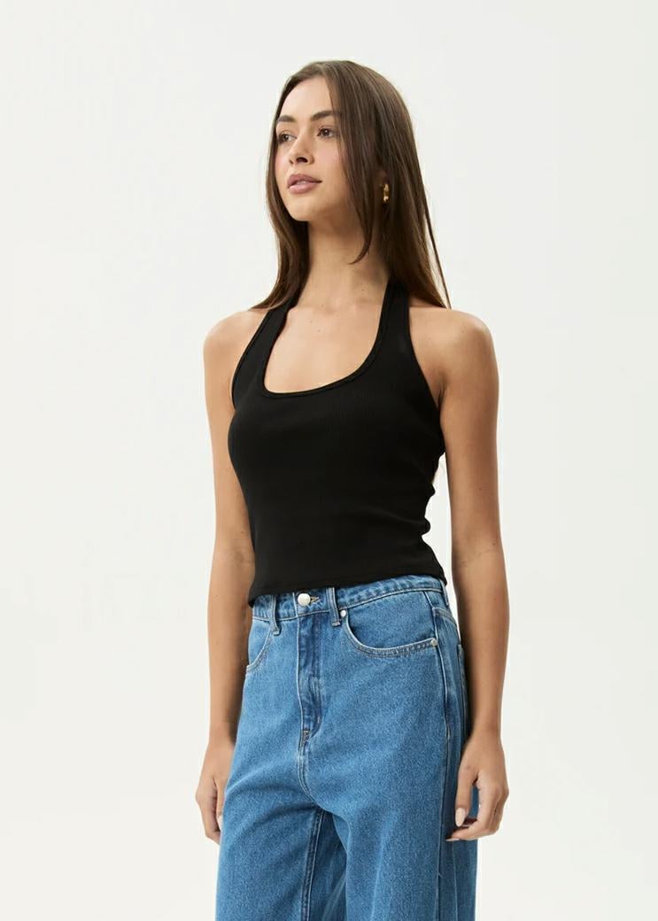 Afends Basis Rib Halter Black. Afends Fashion Tops in Womens Fashion Tops & Womens Tops. Code: W250098
