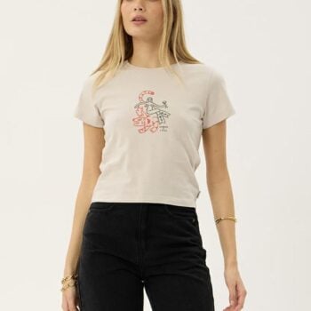 Afends Subliminal Baby Tee Moonbeam. Afends Tees in Womens Tees & Womens T-shirts & Singlets. Code: W263003