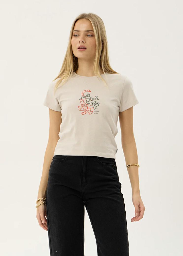 Afends Subliminal Baby Tee Moonbeam. Afends Tees in Womens Tees & Womens T-shirts & Singlets. Code: W263003