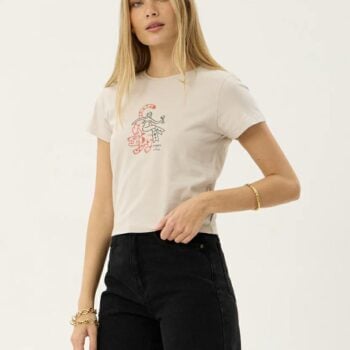 Afends Subliminal Baby Tee Moonbeam. Afends Tees in Womens Tees & Womens T-shirts & Singlets. Code: W263003