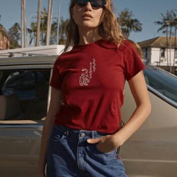 Afends Real Life Regular Tee Vintage Ketchup. Afends Tees in Womens Tees & Womens T-shirts & Singlets. Code: W263005