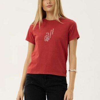 Afends Real Life Regular Tee Vintage Ketchup. Afends Tees in Womens Tees & Womens T-shirts & Singlets. Code: W263005