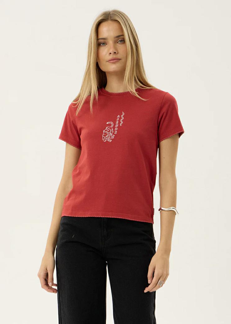 Afends Real Life Regular Tee Vintage Ketchup. Afends Tees in Womens Tees & Womens T-shirts & Singlets. Code: W263005