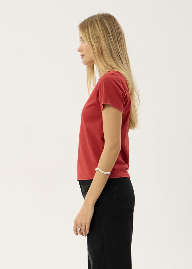 Afends Real Life Regular Tee Vintage Ketchup. Afends Tees in Womens Tees & Womens T-shirts & Singlets. Code: W263005