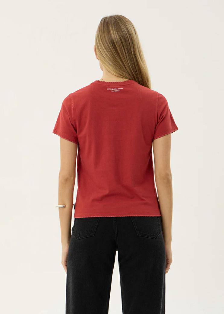 Afends Real Life Regular Tee Vintage Ketchup. Afends Tees in Womens Tees & Womens T-shirts & Singlets. Code: W263005