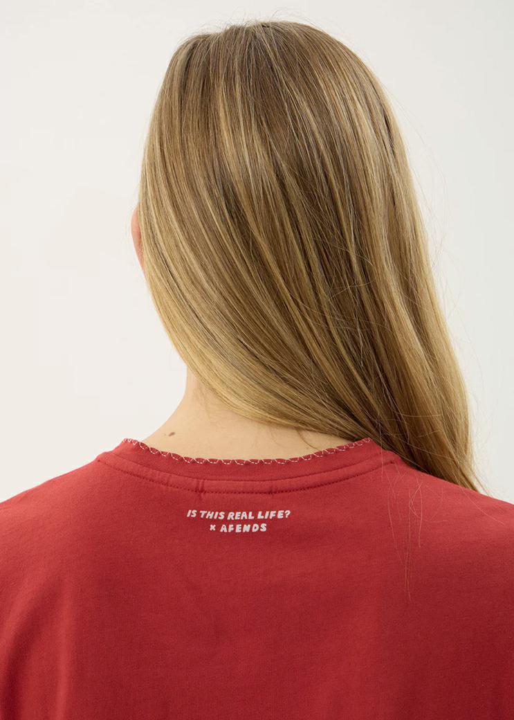 Afends Real Life Regular Tee Vintage Ketchup. Afends Tees in Womens Tees & Womens T-shirts & Singlets. Code: W263005