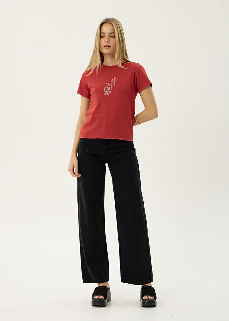 Afends Real Life Regular Tee Vintage Ketchup. Afends Tees in Womens Tees & Womens T-shirts & Singlets. Code: W263005
