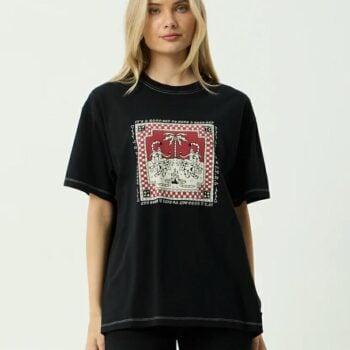 Afends Have A Good Day Os Tee Black. Afends Tees in Womens Tees & Womens T-shirts & Singlets. Code: W263009