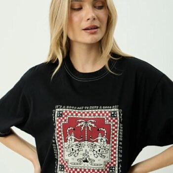 Afends Have A Good Day Os Tee Black. Afends Tees in Womens Tees & Womens T-shirts & Singlets. Code: W263009