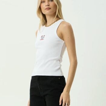 Afends Wild Rose Rib Singlet White. Afends Singlets & Tanks in Womens Singlets & Tanks & Womens T-shirts & Singlets. Code: W263081