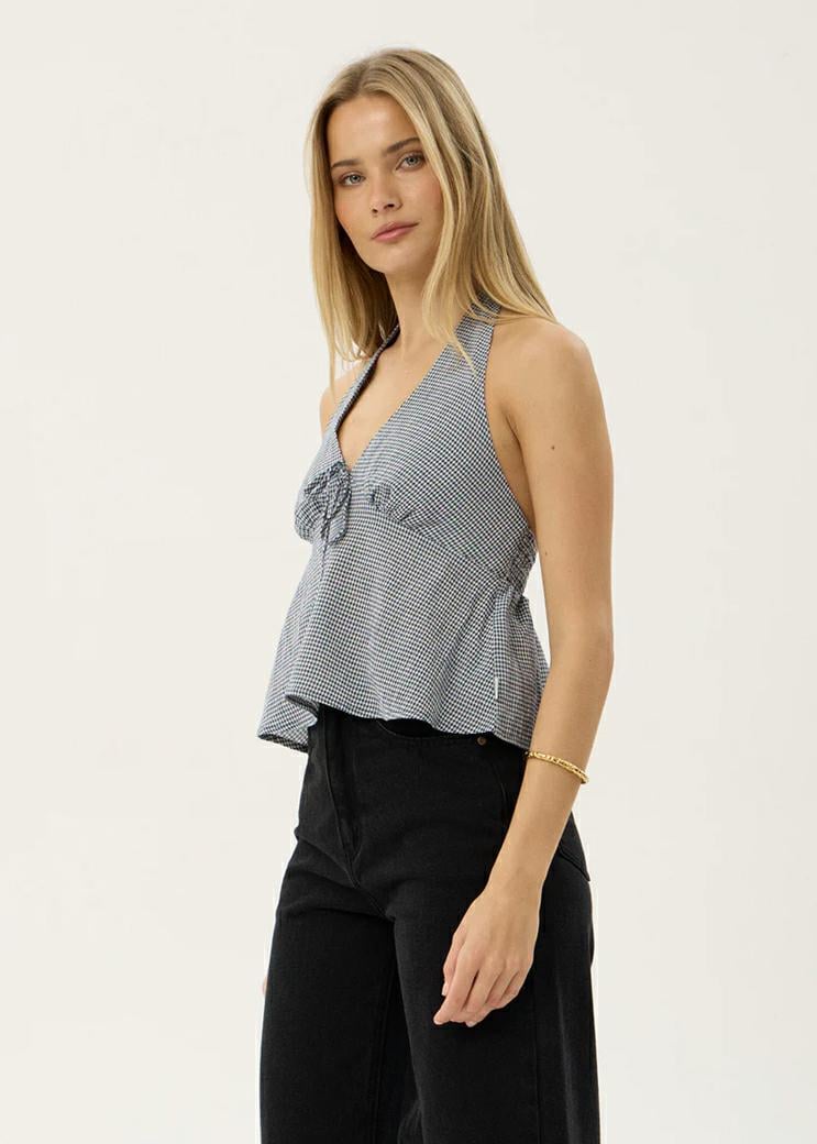 Afends Delfina Halter Top Indy Navy Check. Afends Fashion Tops in Womens Fashion Tops & Womens Tops. Code: W263104