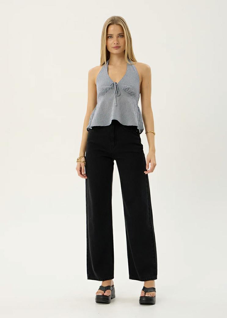 Afends Delfina Halter Top Indy Navy Check. Afends Fashion Tops in Womens Fashion Tops & Womens Tops. Code: W263104