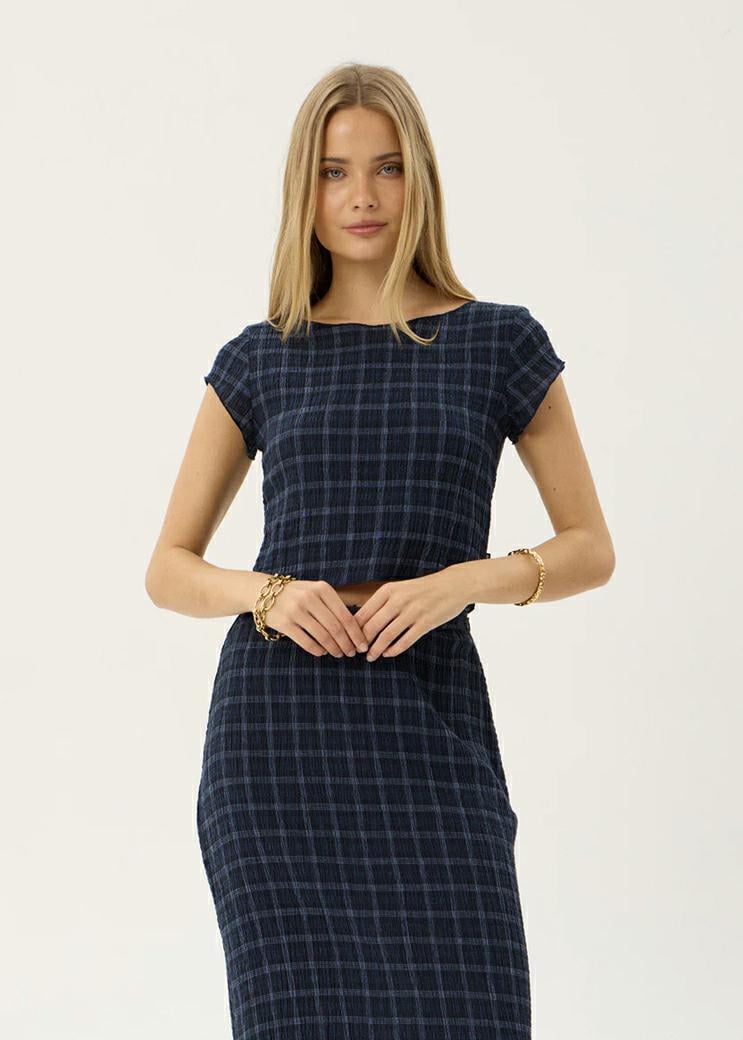 Afends Darcy Seersucker Top Thea Midnight Check. Afends Fashion Tops in Womens Fashion Tops & Womens Tops. Code: W263106