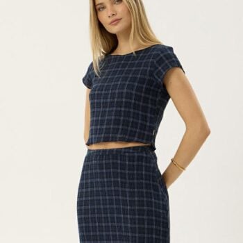 Afends Darcy Seersucker Top Thea Midnight Check. Afends Fashion Tops in Womens Fashion Tops & Womens Tops. Code: W263106