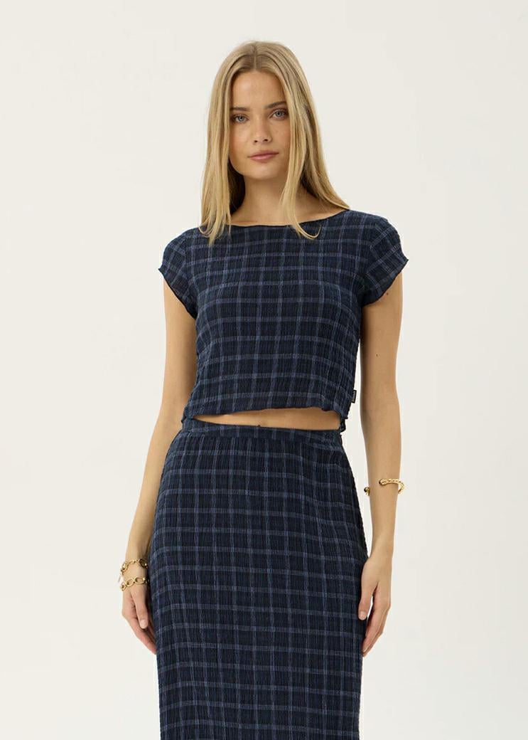Afends Darcy Seersucker Top Thea Midnight Check. Afends Fashion Tops in Womens Fashion Tops & Womens Tops. Code: W263106