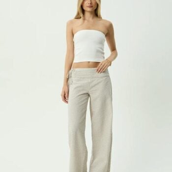 Afends Sofia Wide Leg Pant Reverb Moonbeam Chec. Afends Pants in Womens Pants & Womens Pants & Jeans. Code: W263402