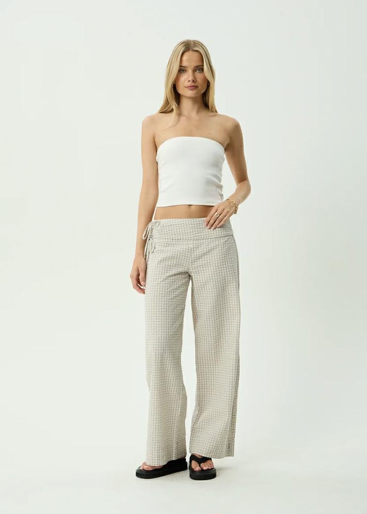 Afends Sofia Wide Leg Pant Reverb Moonbeam Chec. Afends Pants in Womens Pants & Womens Pants & Jeans. Code: W263402