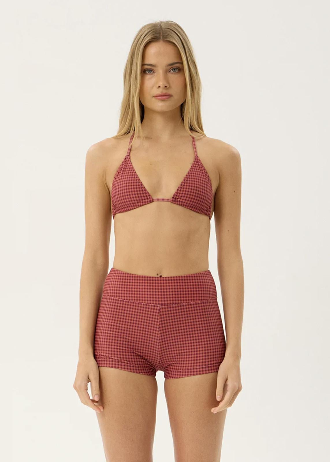 Afends Indy Bikini Top Rose Check. Afends Swimwear - Separates in Womens Swimwear - Separates & Womens Swimwear. Code: W263706