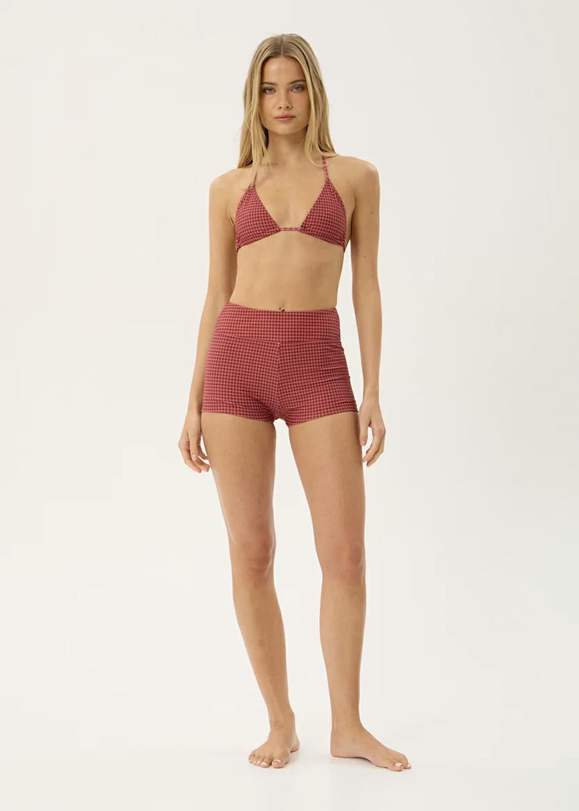 Afends Indy Bikini Top Rose Check. Afends Swimwear - Separates in Womens Swimwear - Separates & Womens Swimwear. Code: W263706