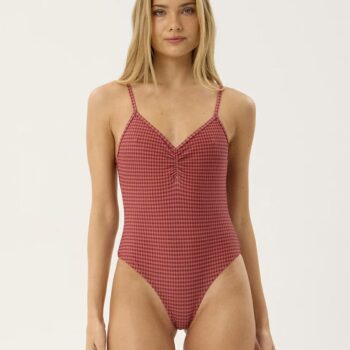 Afends Indy One Piece Rose Check. Afends Swimwear - One Piece in Womens Swimwear - One Piece & Womens Swimwear. Code: W263710