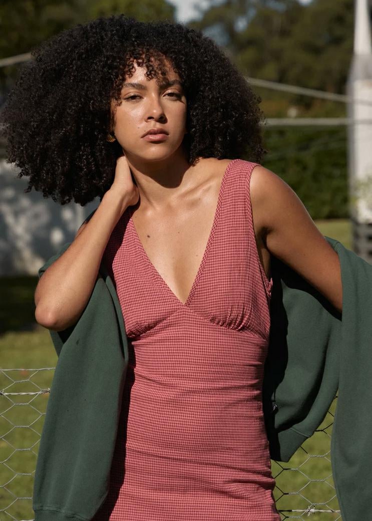 Afends Tully Seersucker Maxi Indy Rose Check. Afends Dresses in Womens Dresses & Womens Skirts, Dresses & Jumpsuits. Code: W263813