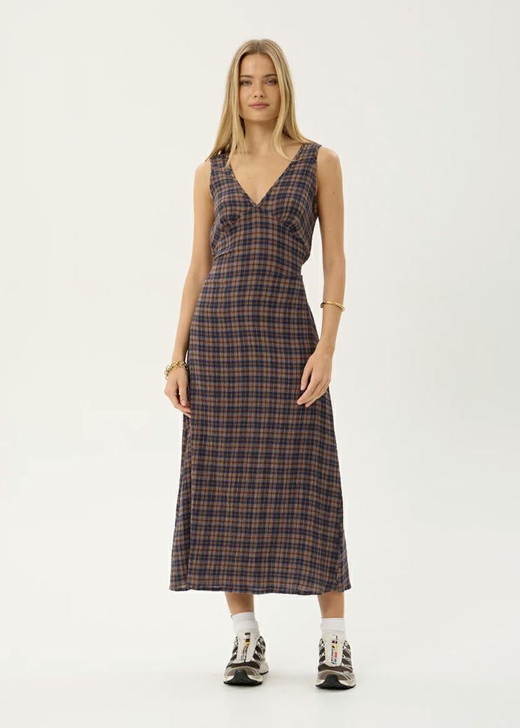 Afends Tully Seersucker Maxi Dre Shev Indigo Check. Afends Dresses in Womens Dresses & Womens Skirts, Dresses & Jumpsuits. Code: W263823
