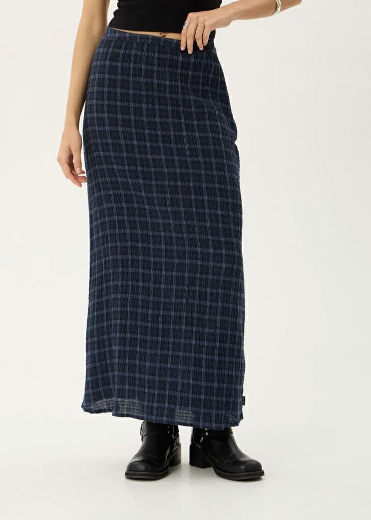 Afends Lita Seersucker Maxi Skir Thea Midnight Check. Afends Skirts in Womens Skirts & Womens Skirts, Dresses & Jumpsuits. Code: W263906