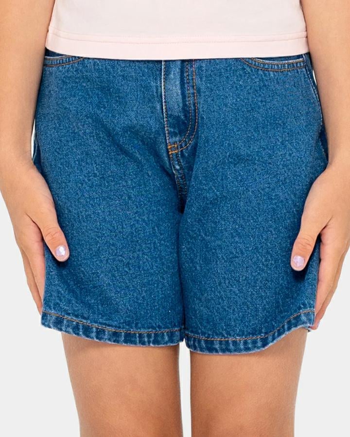 Rusty Cyprus High Denim Short G Middy Blue 1. Rusty Walkshorts - Fitted Waist in Girls Walkshorts - Fitted Waist & Girls Shorts. Code: WKG0042