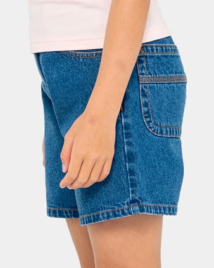 Rusty Cyprus High Denim Short G Middy Blue 1. Rusty Walkshorts - Fitted Waist in Girls Walkshorts - Fitted Waist & Girls Shorts. Code: WKG0042