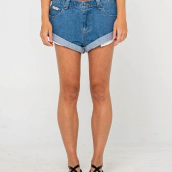 Rusty Pheonix Low Rise Denim Mi Middy Blue. Rusty Walkshorts - Fitted Waist in Womens Walkshorts - Fitted Waist & Womens Shorts. Code: WKL0811