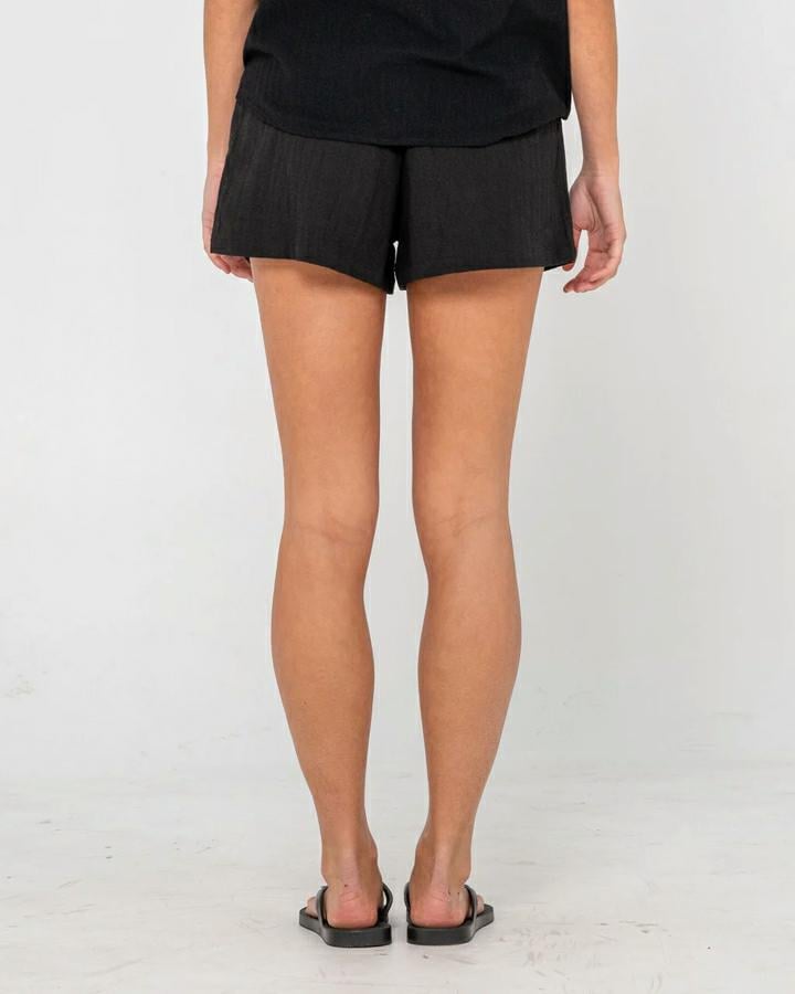 Rusty Rumour Lounge Short Black. Rusty Walkshorts - Elastic Waist in Womens Walkshorts - Elastic Waist & Womens Shorts. Code: WKL0833