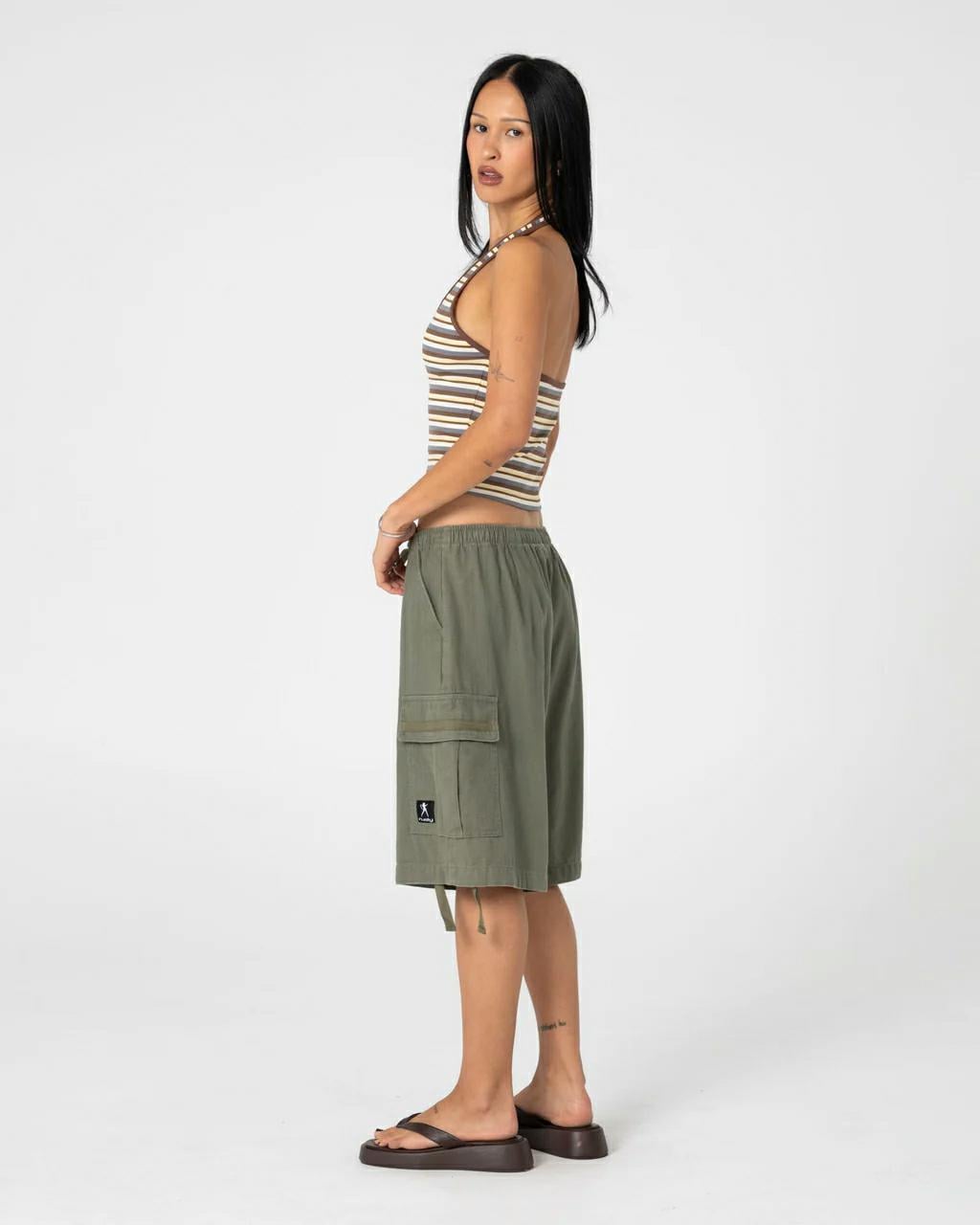 Rusty River Low Rise Baggy Carg Shadow Army. Rusty Walkshorts - Fitted Waist in Womens Walkshorts - Fitted Waist & Womens Shorts. Code: WKL0834