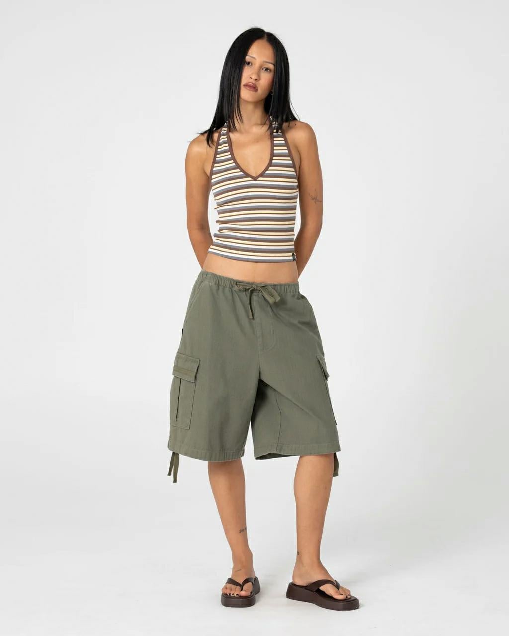 Rusty River Low Rise Baggy Carg Shadow Army. Rusty Walkshorts - Fitted Waist in Womens Walkshorts - Fitted Waist & Womens Shorts. Code: WKL0834