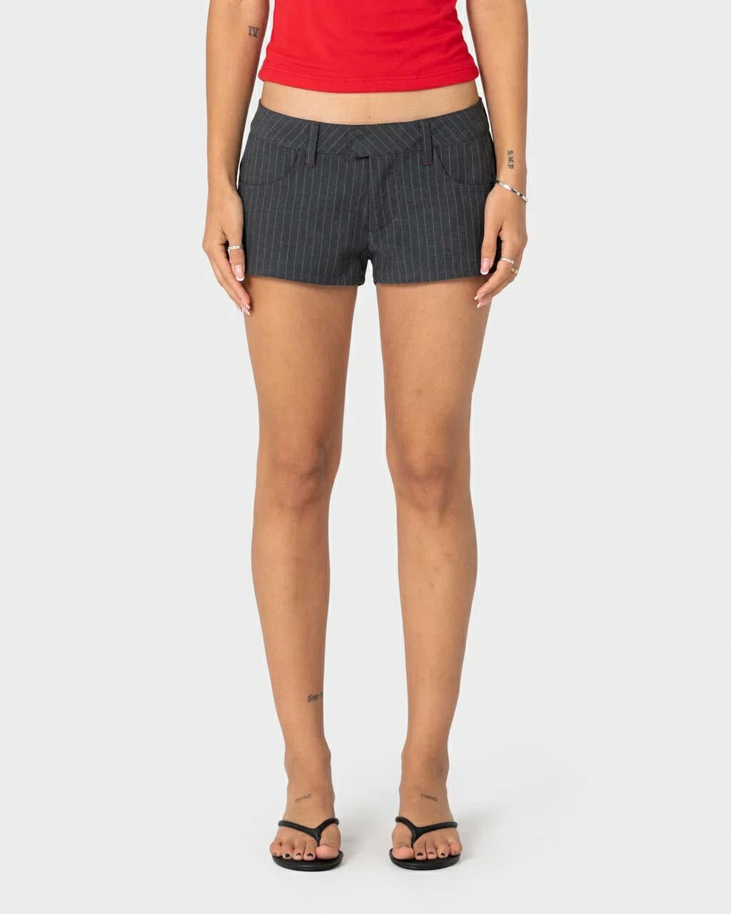 Rusty Finance Mummy Low Rise Su Grey Pin Stripe. Rusty Walkshorts - Fitted Waist in Womens Walkshorts - Fitted Waist & Womens Shorts. Code: WKL0877