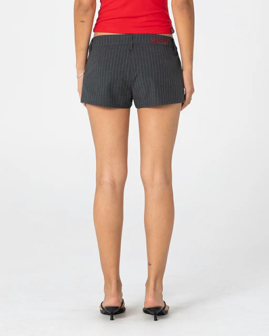 Rusty Finance Mummy Low Rise Su Grey Pin Stripe. Rusty Walkshorts - Fitted Waist in Womens Walkshorts - Fitted Waist & Womens Shorts. Code: WKL0877